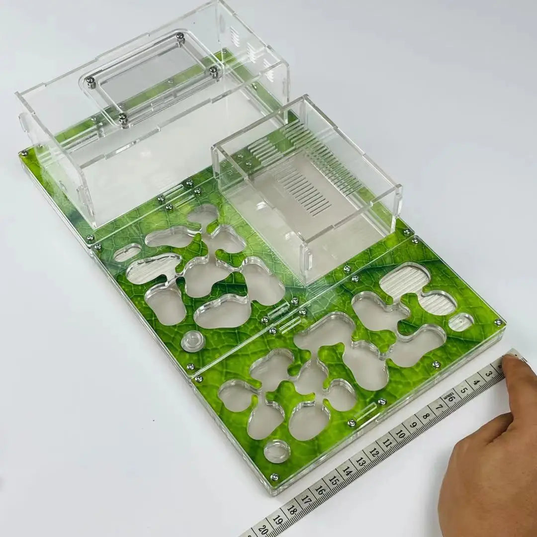 Modular Ant Farm Formicarium with Expansion Ports, Acrylic + Concrete