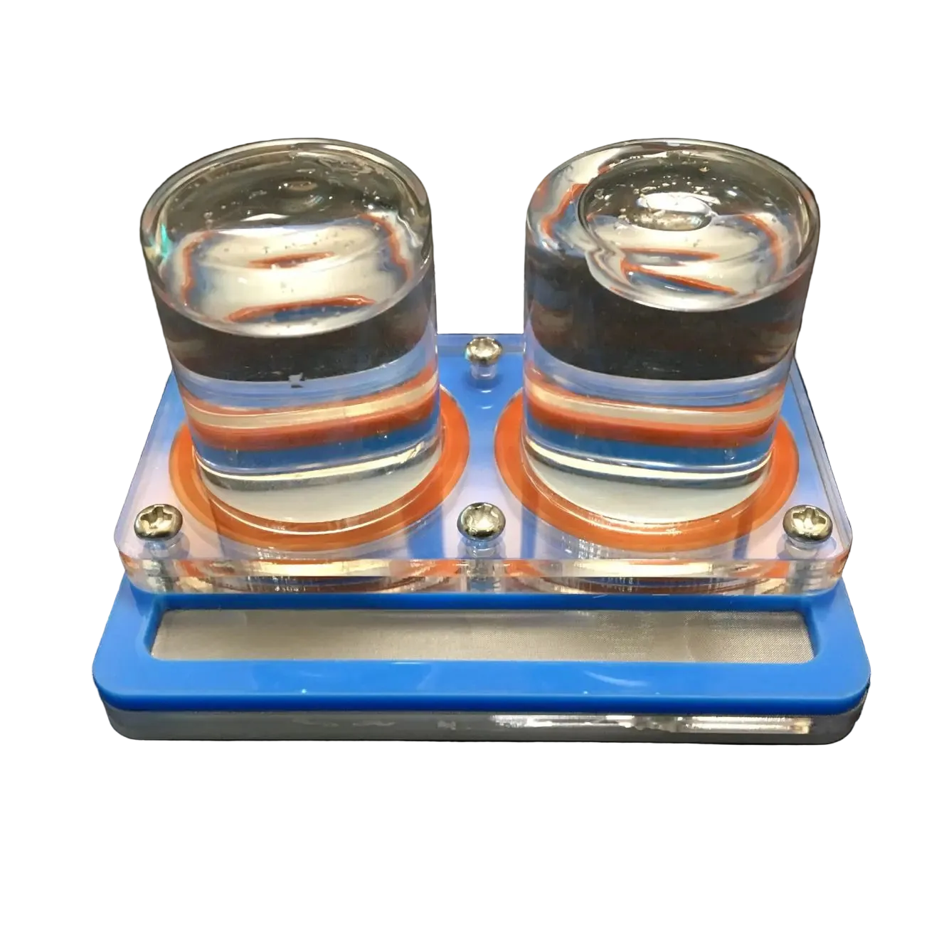 Green dual tower ant farm water feeder H 6 cm 50 ml reservoir side view