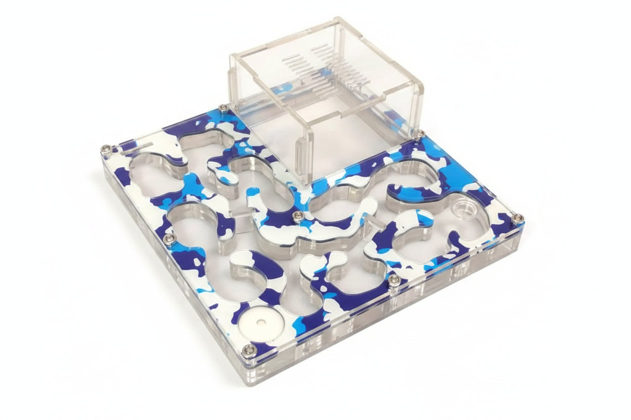 Summer camouflage formicarium acrylic nest interior chamber view