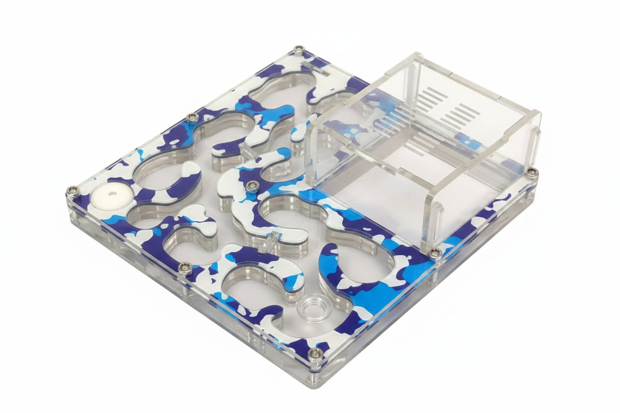 Autumn camouflage ant farm acrylic nest with 10 mm connector port