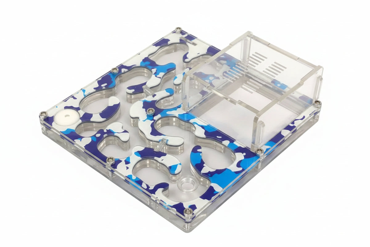 Autumn camouflage ant farm acrylic nest with 10 mm connector port