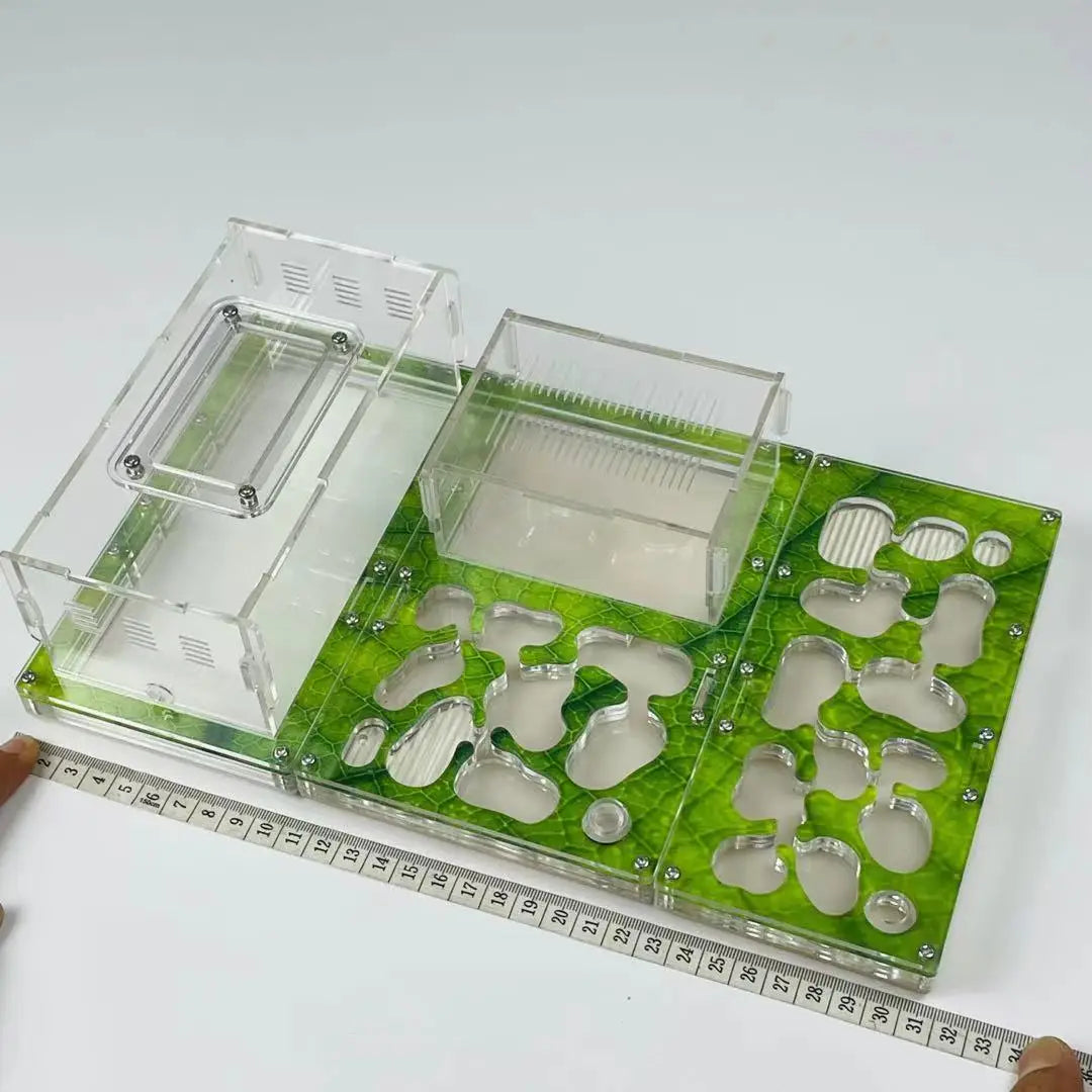 Modular Ant Farm Formicarium with Expansion Ports, Acrylic + Concrete