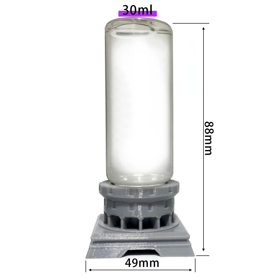 Full size range of glass ant waterer feeders 1ml 2ml 3ml 10ml 20ml 30ml
