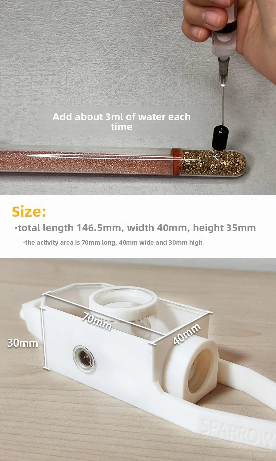 Sparrow 1 Ant Nest - 3D Printed Castle for Queen & Small Colonies