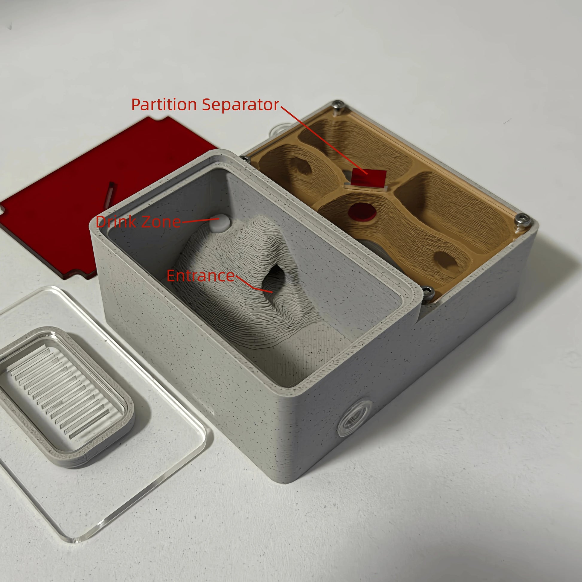 Transparent acrylic observation lid of the EXOPETO queen ant farm breeding box