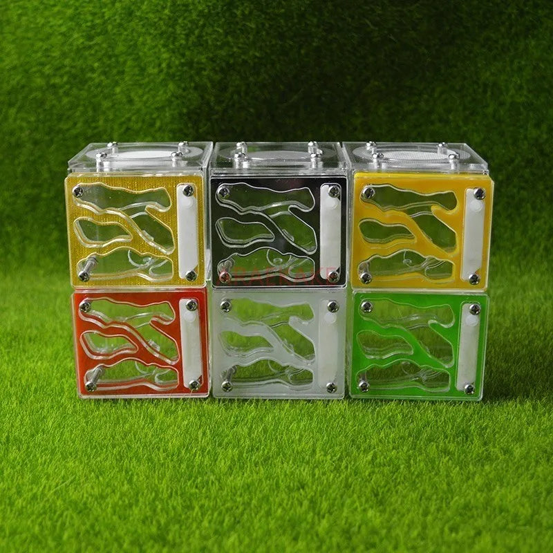 Side moisturizing port detail on the acrylic mini formicarium