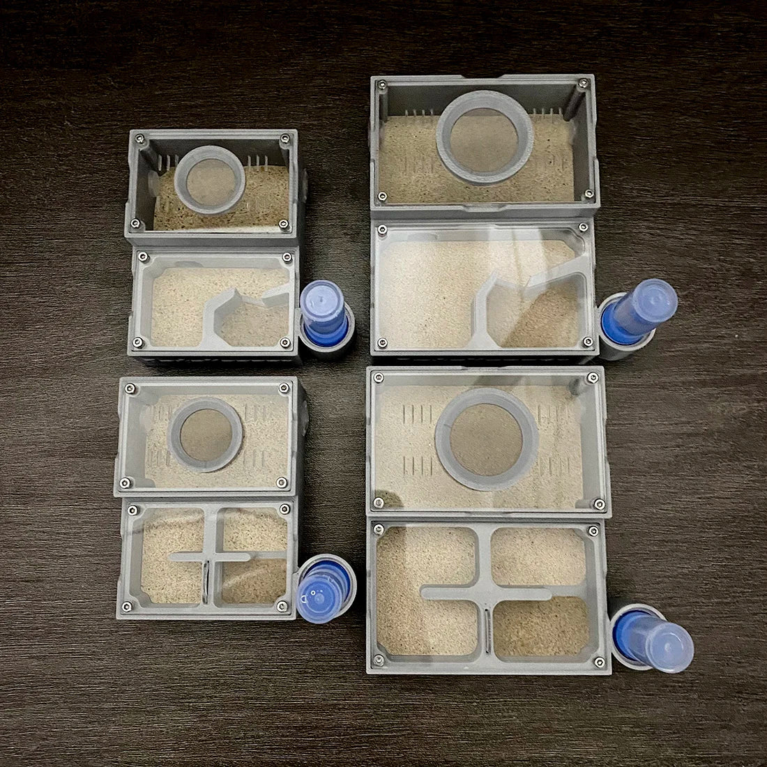 AntsKeeper ant farm water feeder port connection point on the activity area side panel