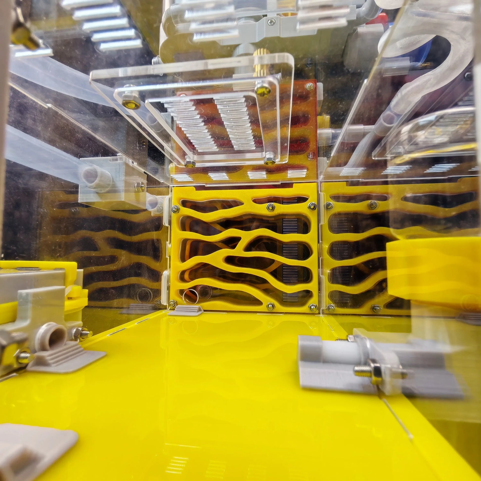 DIY ant nest villa disassembled showing individual acrylic panels and hardware