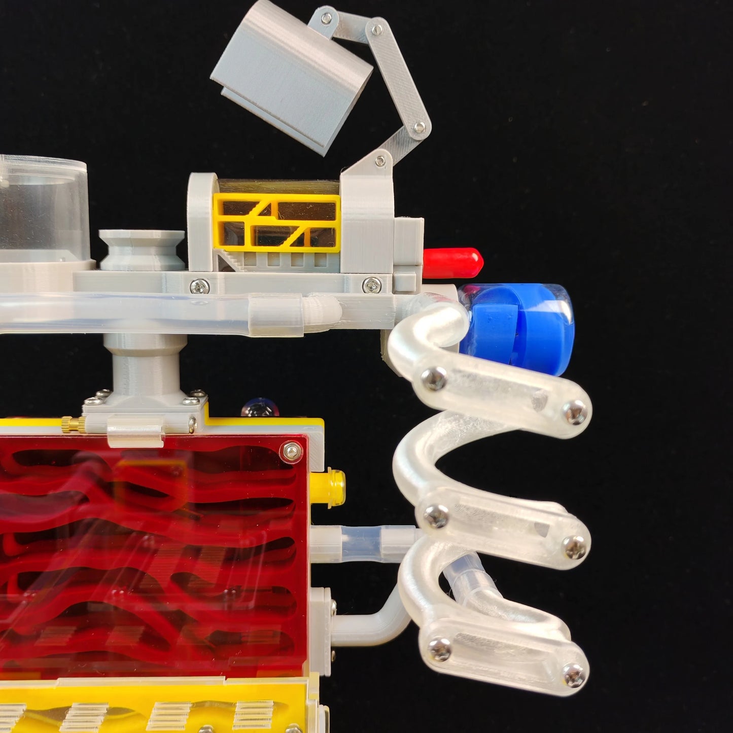Assembled acrylic ant farm villa showing nest chamber and outworld feeding zone