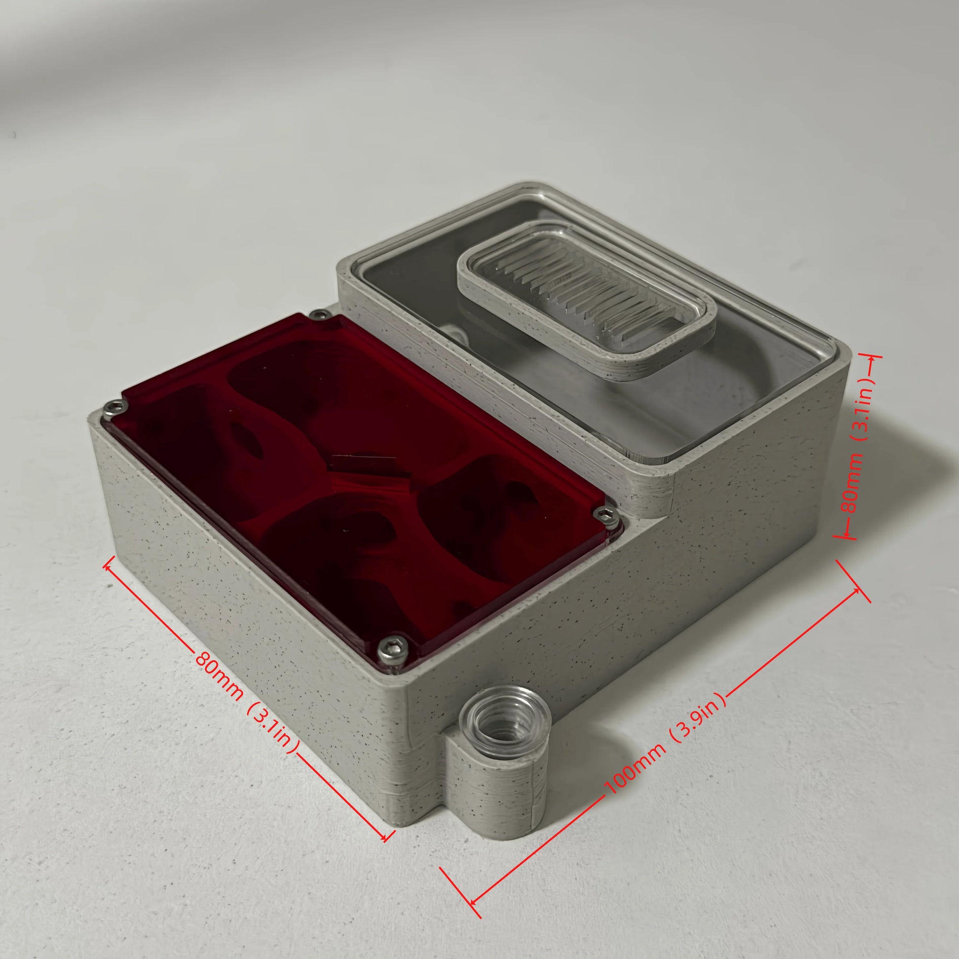 EXOPETO ant formicarium chamber interior showing 3D-printed PLA walls and smooth tunnel detail
