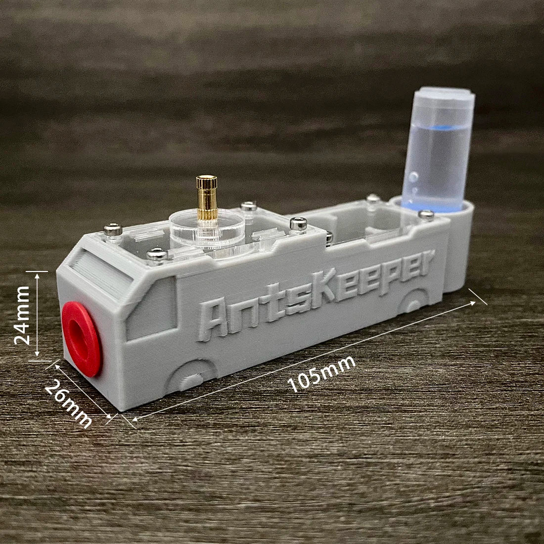 Truck formicarium entrance detail - sized for Lasius niger and Formica queen