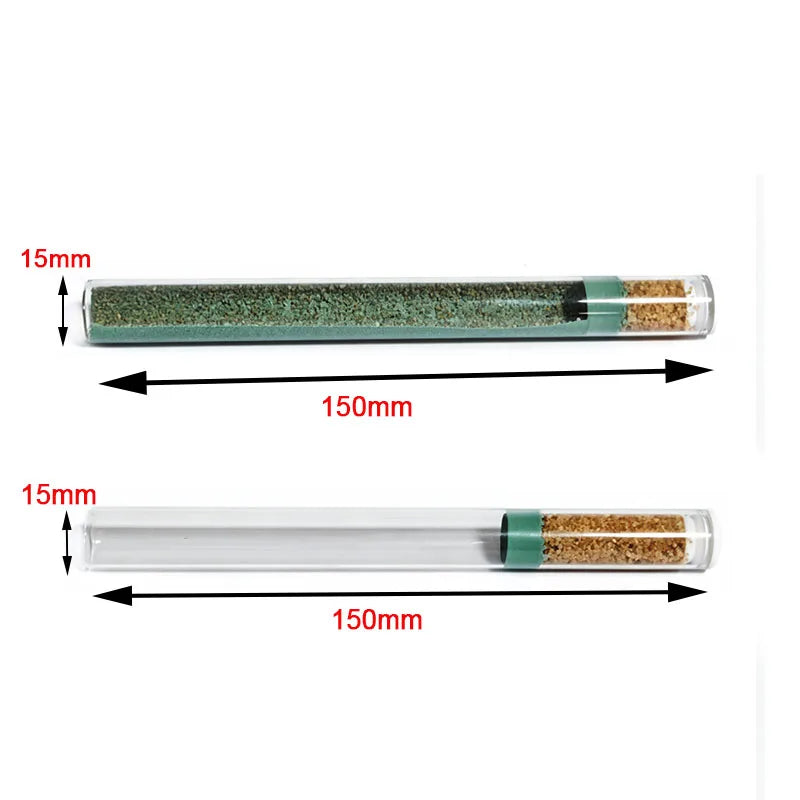 Green floor acrylic panel detail on plaster ant nest test tube blocking under-light