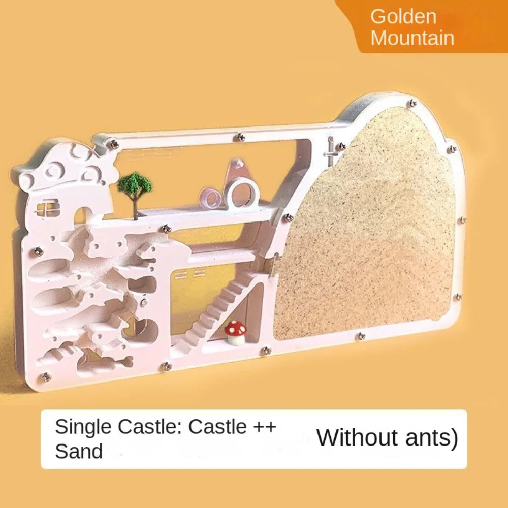 Ant farm castle plastic housing detail, castle turret zones for colony observation