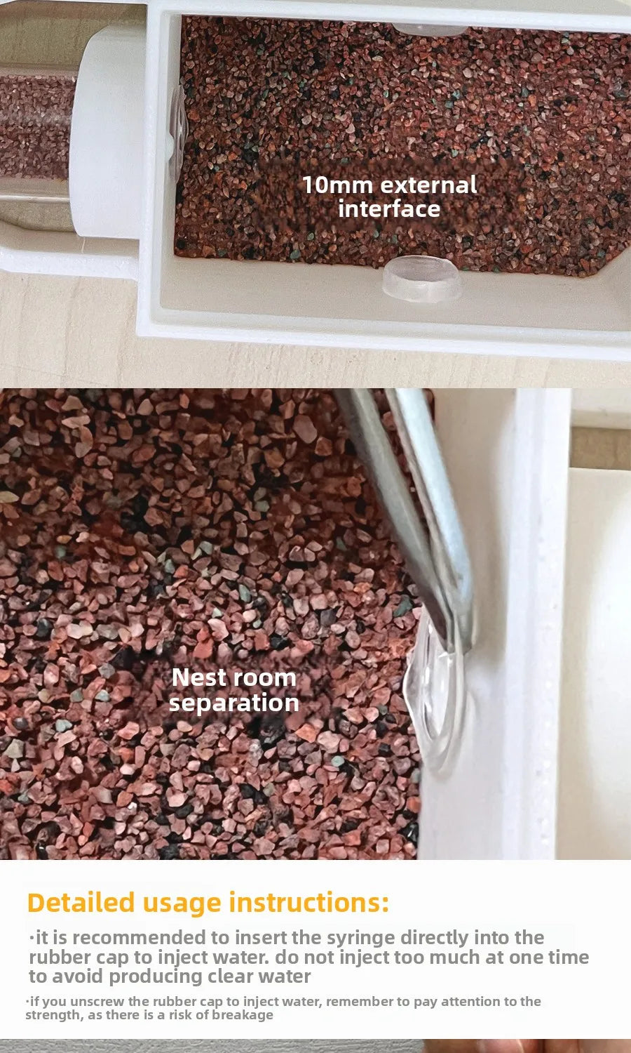 Sparrow 1 ant nest packaging ready to ship, rigid plastic body protected for transit