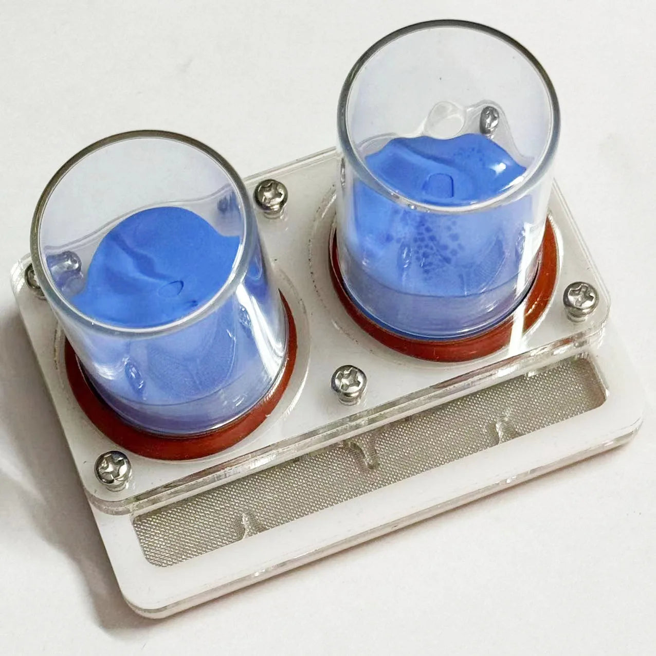 Ant farm water feeder port detail showing standard 9 mm tubing connection