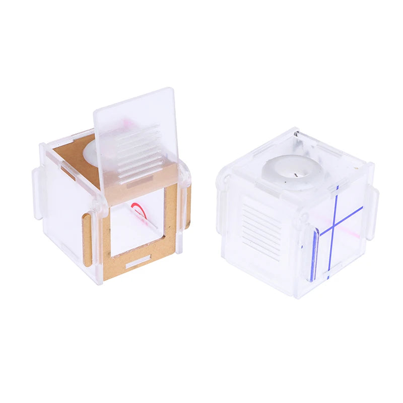 Acrylic ant farm nest 18mm caliber side view showing transparent panel and tube port