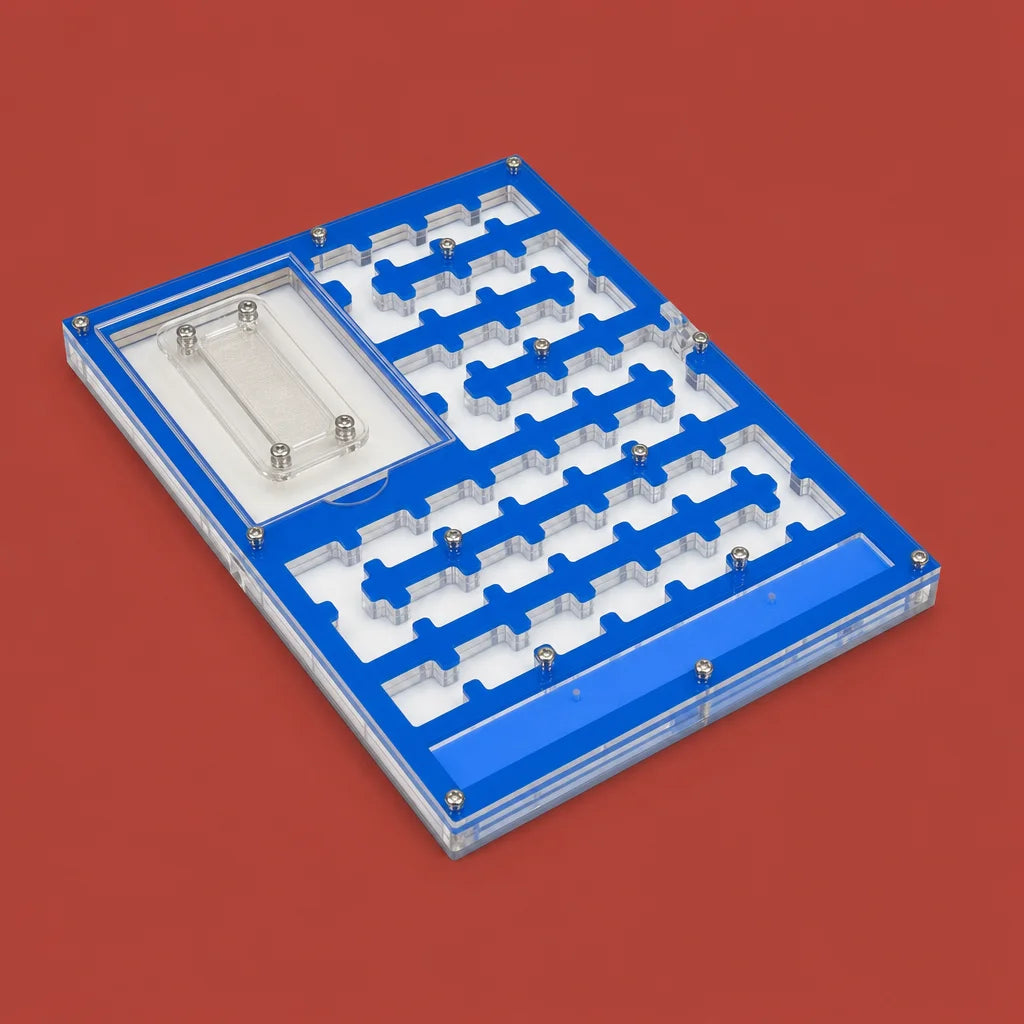 Big space acrylic ant farm maze 22x16cm front view, clear panels