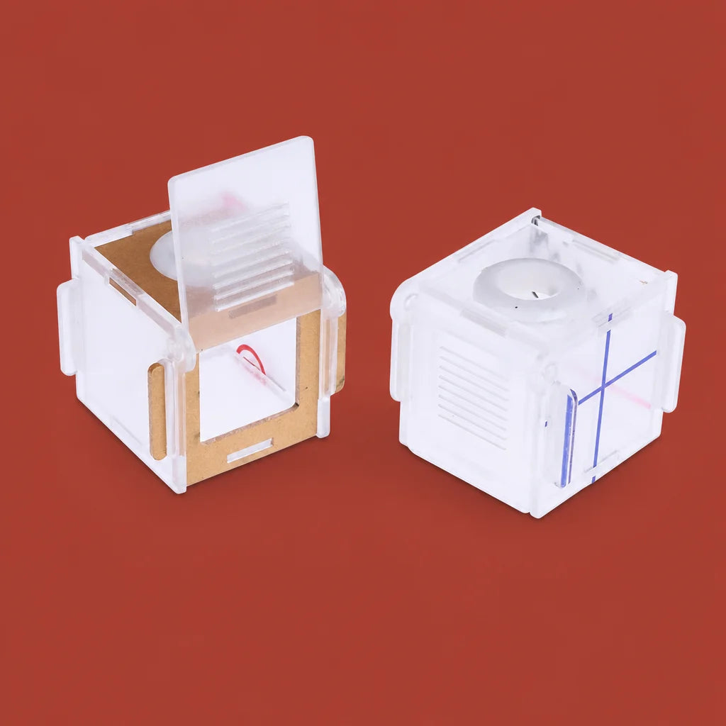 Transparent acrylic ant farm test tube nest 15mm activity area, full product view